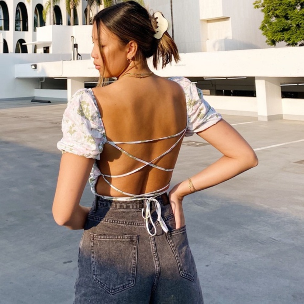 Glassons linen blend cross back